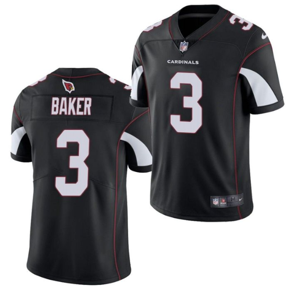 Men's Arizona Cardinals #3 Budda Baker Black Vapor Untouchable Limited Stitched